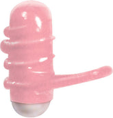 Magenta Tongue Vibrator Ring Stretchy Wireless Clitoral Toy STIMULATORS